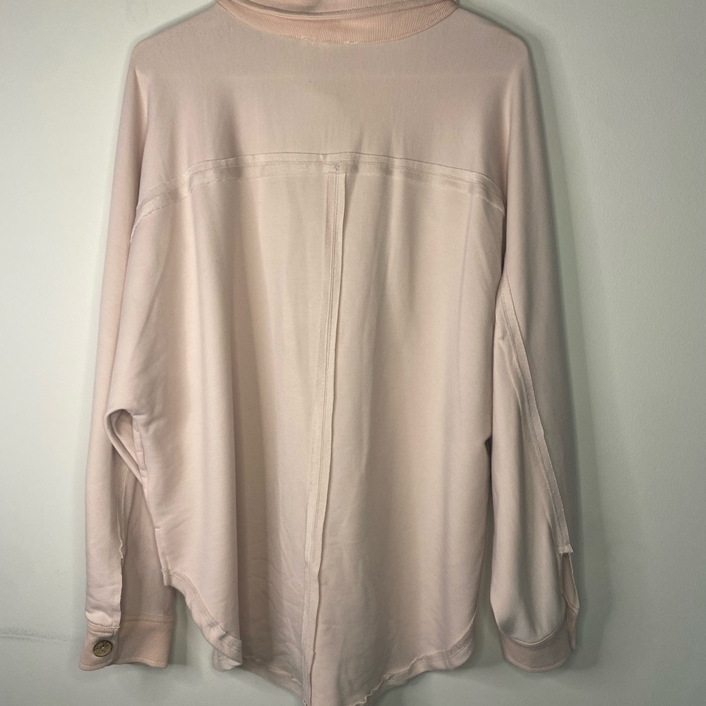 Heyson Oversized Long Pink Blush Collar Pullover Sweatshirt Lagenlook Size Small - Picture 7 of 13